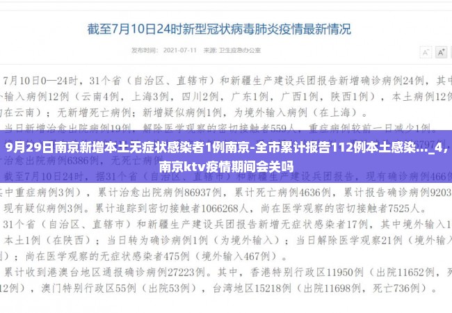 9月29日南京新增本土无症状感染者1例南京-全市累计报告112例本土感染..._4，南京ktv疫情期间会关吗