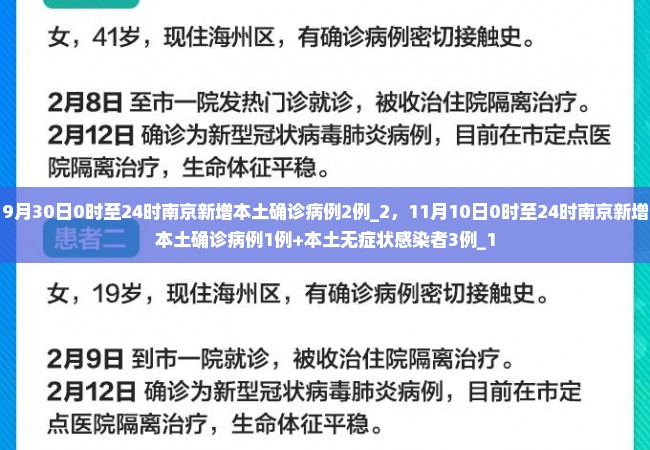 9月30日0时至24时南京新增本土确诊病例2例_2，11月10日0时至24时南京新增本土确诊病例1例+本土无症状感染者3例_1